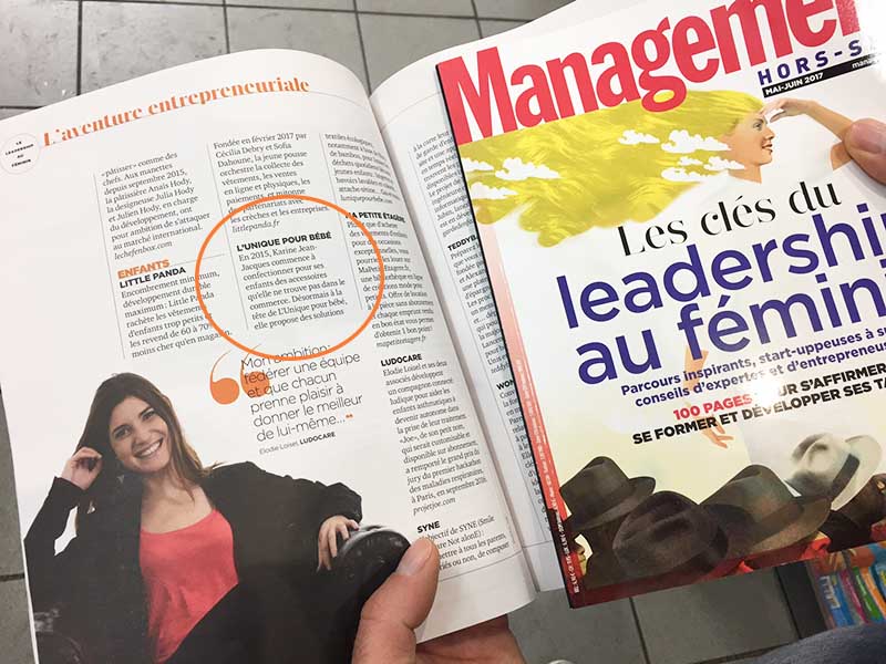 presse Management féminin L'UNIQUE POUR BEB