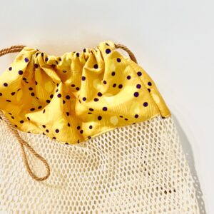 pochon de lavage coton bio jaune