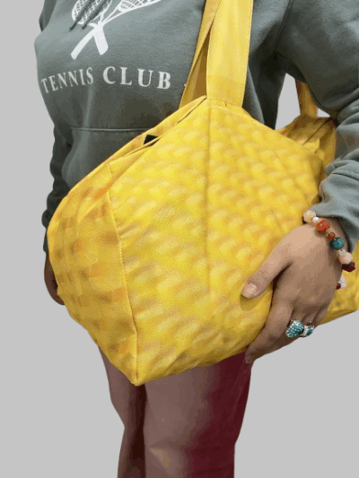 sac de sport bache jaune upcycling kajiji