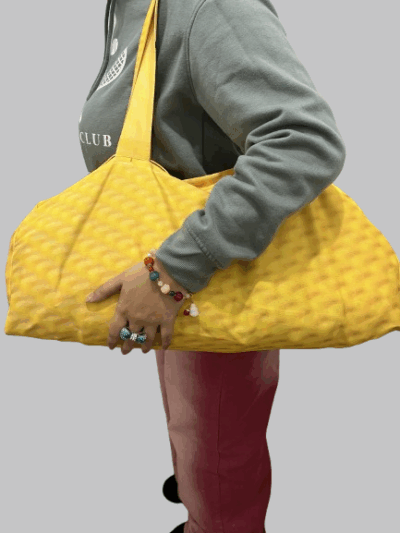sac polochon bache jaune upcycling kajiji